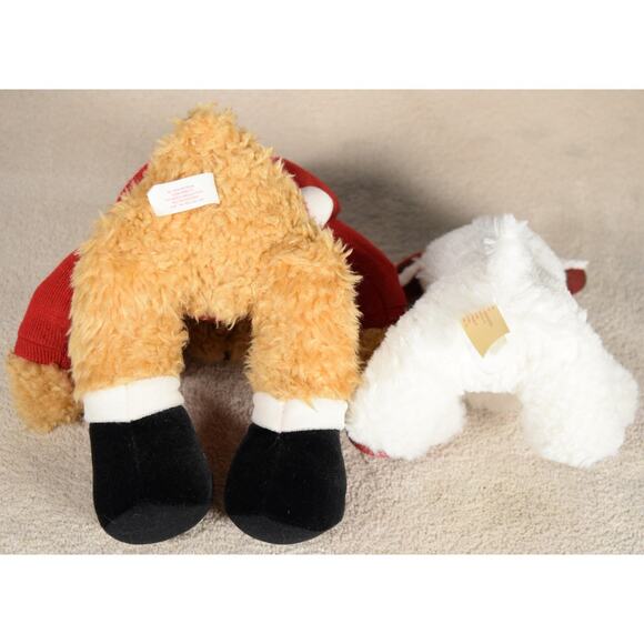 Christmas Bear & Moose Stuffed Animals Holiday Plush Russ 8 inches Gift or Decor - Picture 7 of 10
